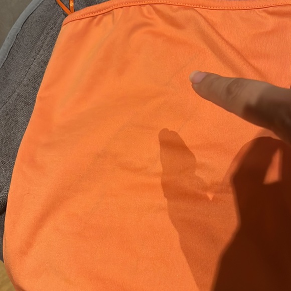 New Superdown Taryn Asymmetric Bodysuit in Orange - Picture 11 of 11